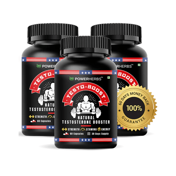 3x Testo - Boost : 180 capsules 90 days supply - PowerHerbs INC